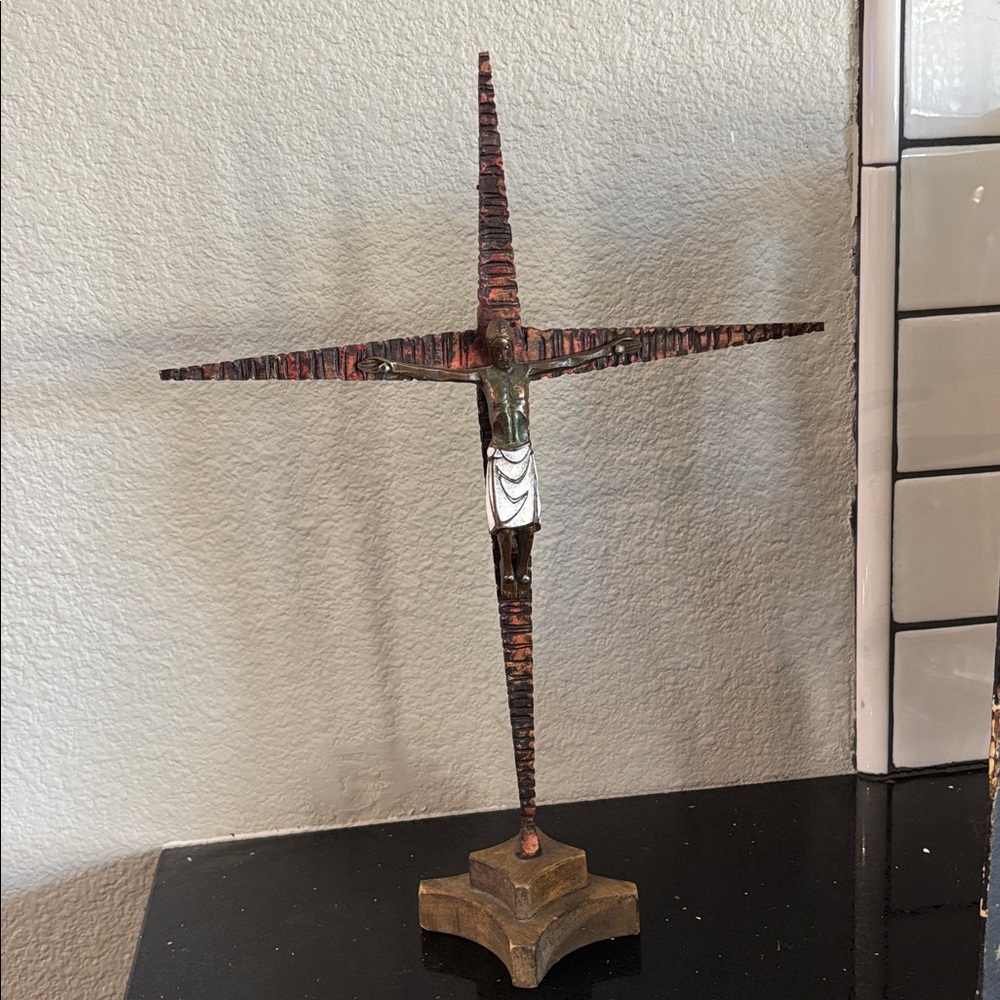 Stunning Antique Metal Cross